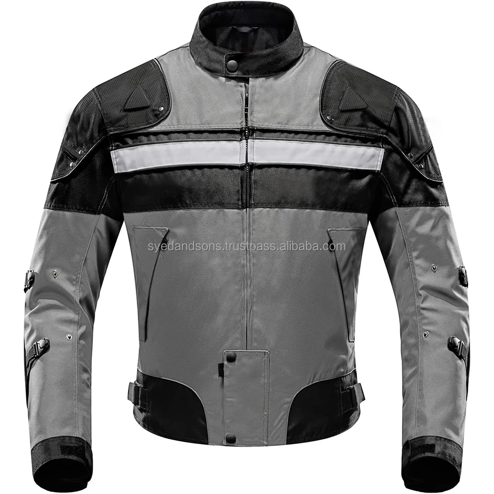 Syed & Sons New Superior Design Motorbike Riding Jacket Windproof Motorcycle Full Body 5 Protective Gear Armored Racing Jacket
