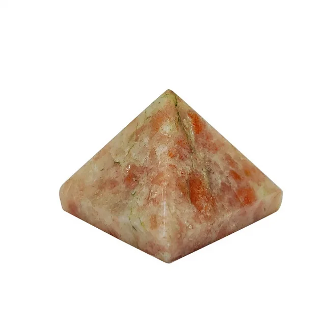 Beautiful High-Polished Red Agate Sunstone Pyramid Elegant Wholesale Decorations Chakra Healing Feng Shui Natural Amethyst