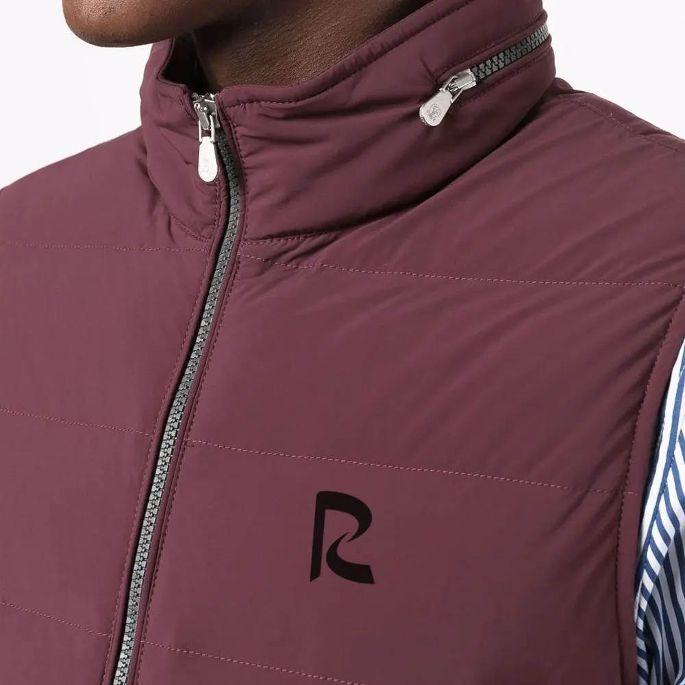 Мужской модный пуховик зимний теплый жилет со стоячим воротником дышащий ветрозащитный мягкий шерстяной тканый полиэстер нейлоновый принт с подогревом