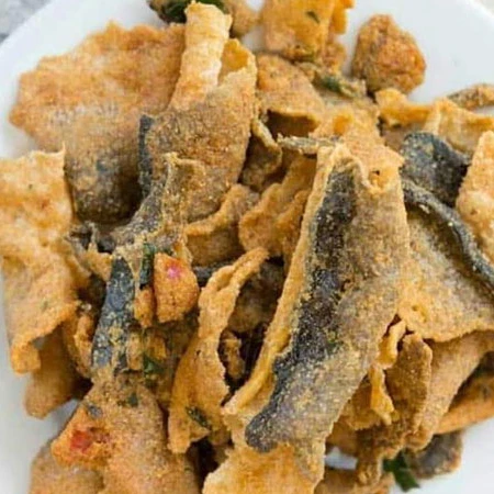 Закуска из рыбной кожи/хрустящая закуска соленой яичной кожи морепродуктов/мс.