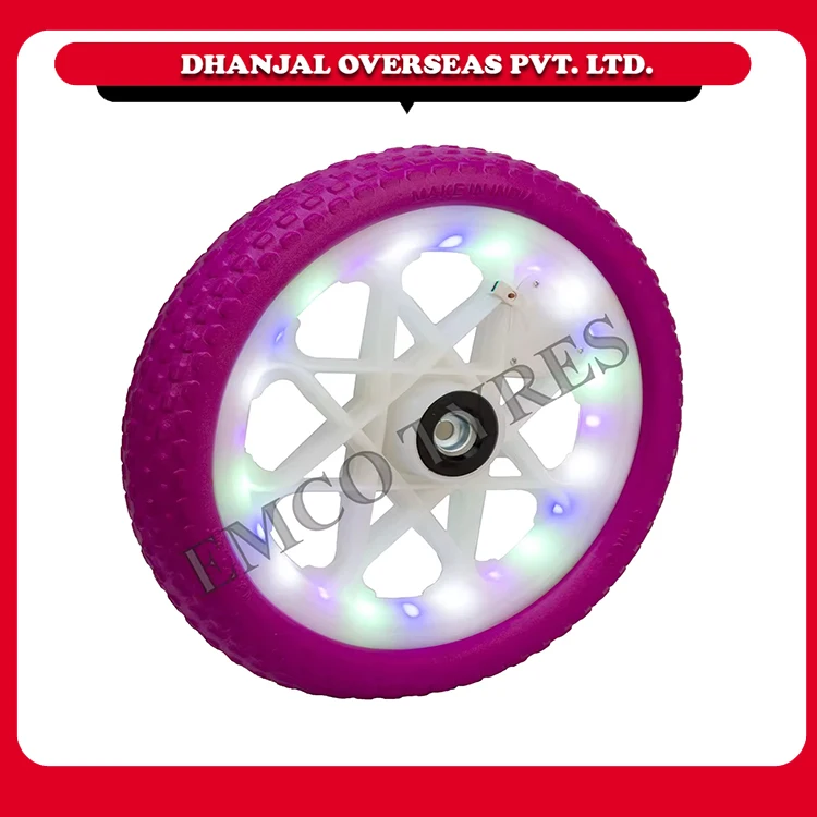 14 inch eva tyres tires  with LED light kids cycle tyre motor cycle for  kids  droller from Gopal and Sons