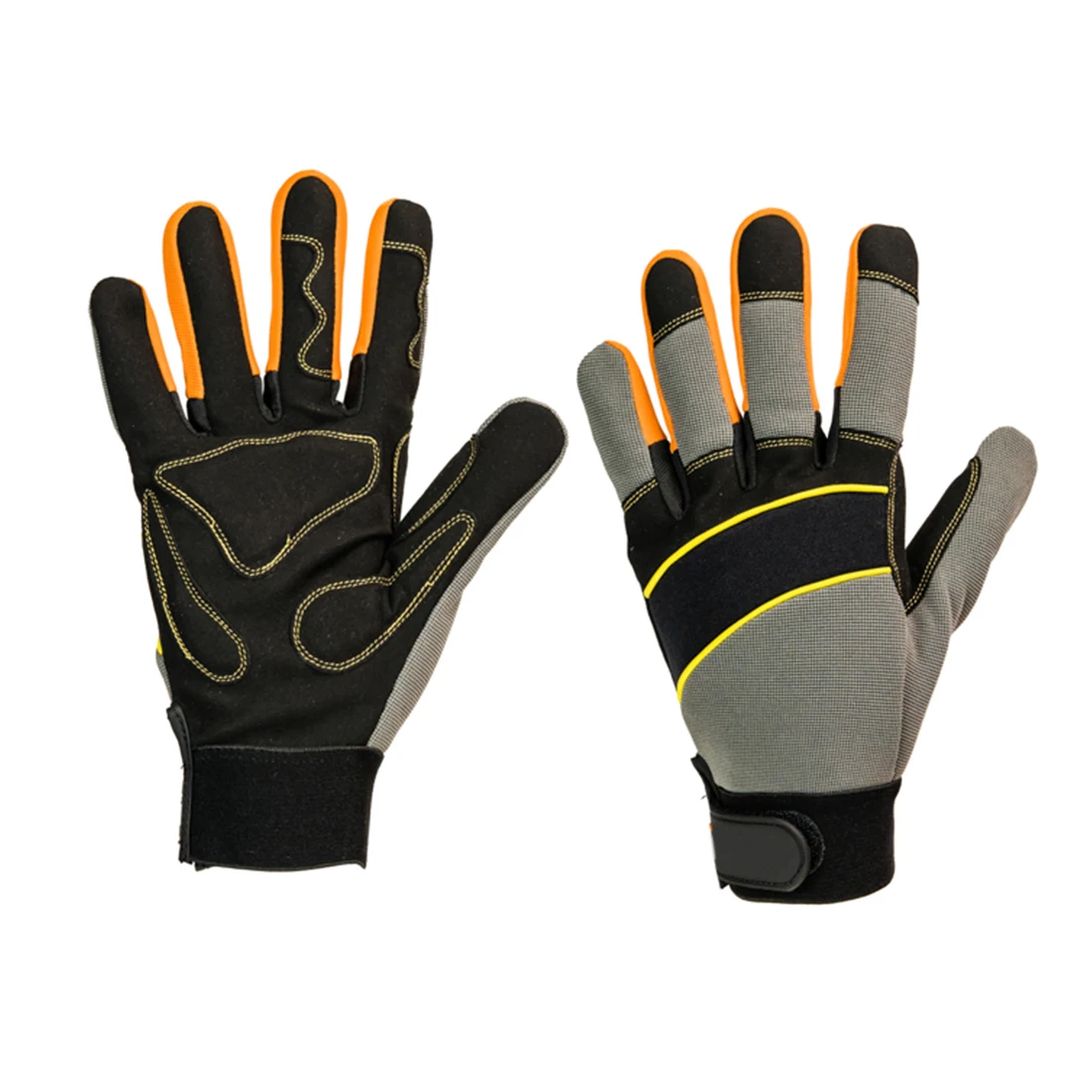 Hot Selling Synthetic Leather Work Gloves Breathable Spandex Industrial Safety Protection Mechanic Gloves