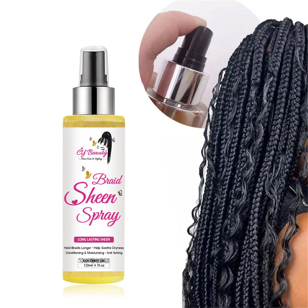 Bulk Custom Logo Extra Hold Dry Fast Styling Spritz Hair Silkening Mist Braid Sheen Spray