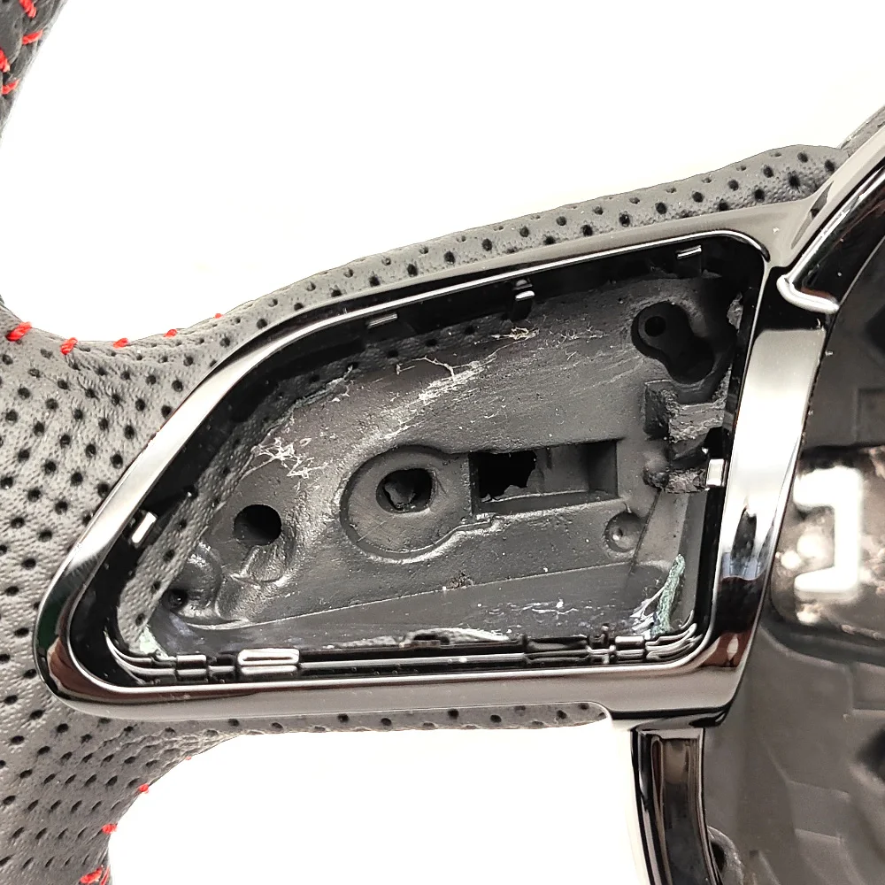 Leather flat-bottomed steering wheel sports for Audi A3 A4 A5 Upgrade S3 S4 S5 full perforated semi-perforated steering wheel