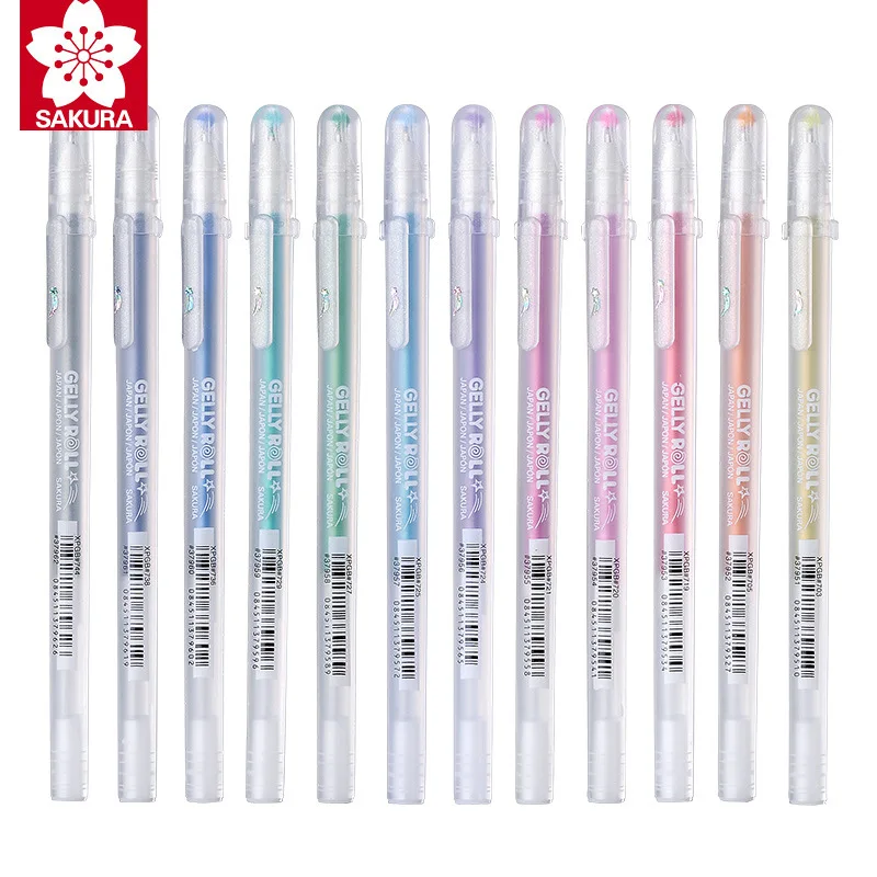 Sakura xpgb 12 видов цветов Высокое качество Профессиональный жирорастворимые Выделите гелевая ручка для рисования ярких