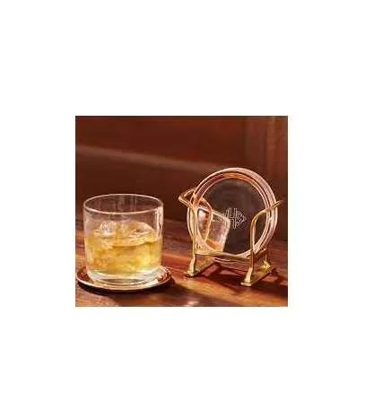 Eco-Friendly Reusable Stainless Steel Coasters for Tea Coffee and Cocktail Glasses Placements For Office Restaurants Hotel