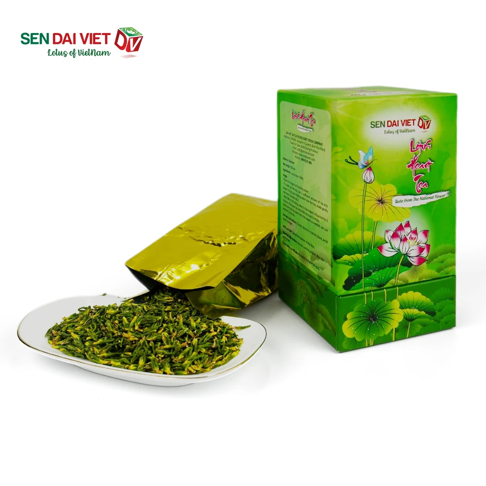 Lose Weight Cure Insomnia Herbal 100% Tea Flavor Organic Natural Color Lotus Heart Tea from Vietnam