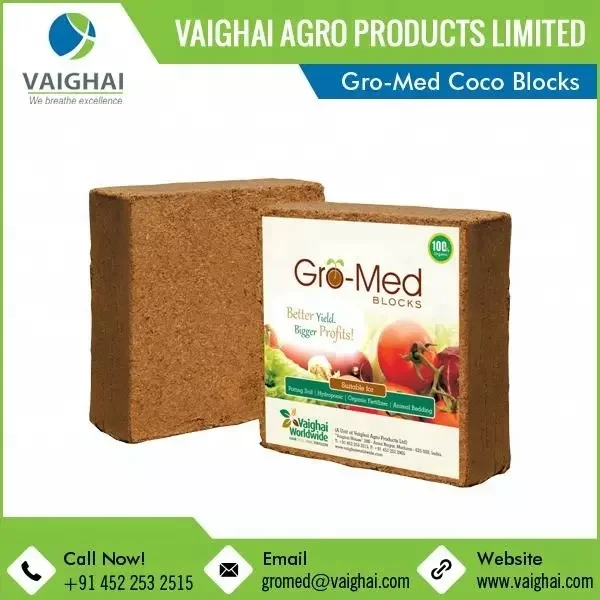 Agriculture Greenhouse Coco Peat Blocks Organic Coco Peat Blocks 5kg blocks for peat moss in good price