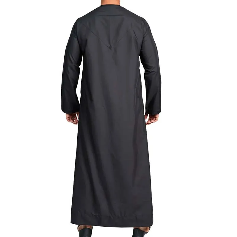 Latest Islamic Clothing Long Sleeve Men Thobe Arab Jubba Arabian Thobe Arab Dress Kaftan For Men Muslim