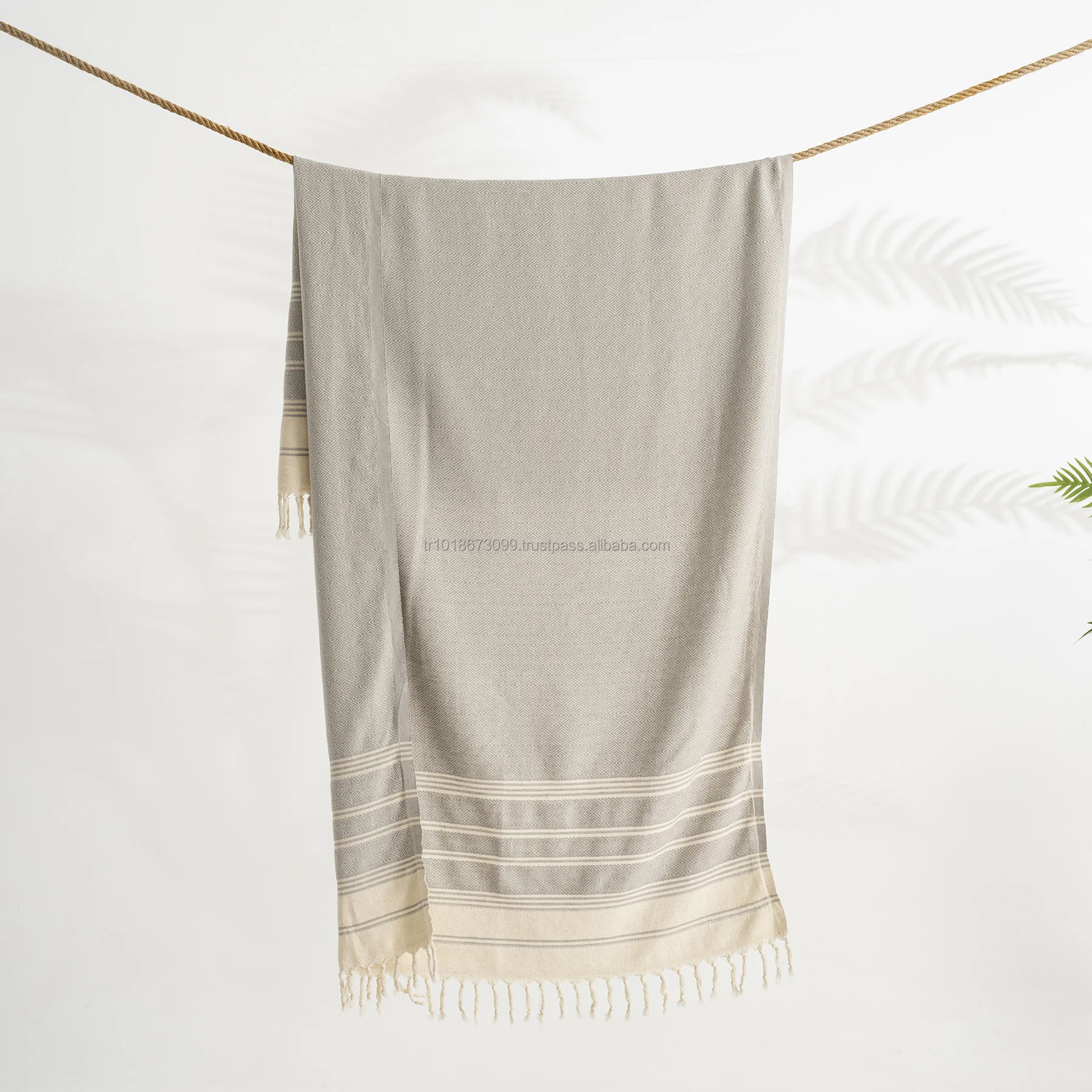 Summer Turkish Hamam Pestemal Beach Towels Wholesale - 100X180CM 100% Cotton Peshtemal Towel 40x70in Grey