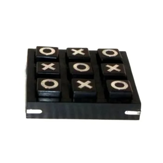 Wooden Brass Inlay Tic Tac Toe Travel Game with Box at Cheap Prize for Family and Kids Game with Latest Antique Design