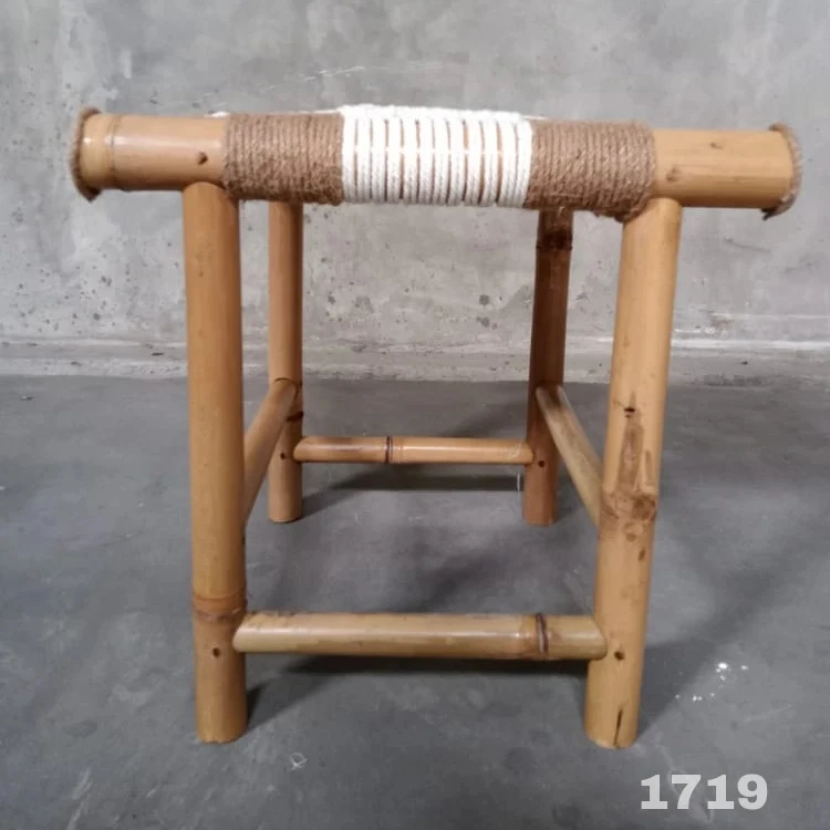 Bamboo woven chair natural eco friendly set outdoor furniture living room classic ottoman