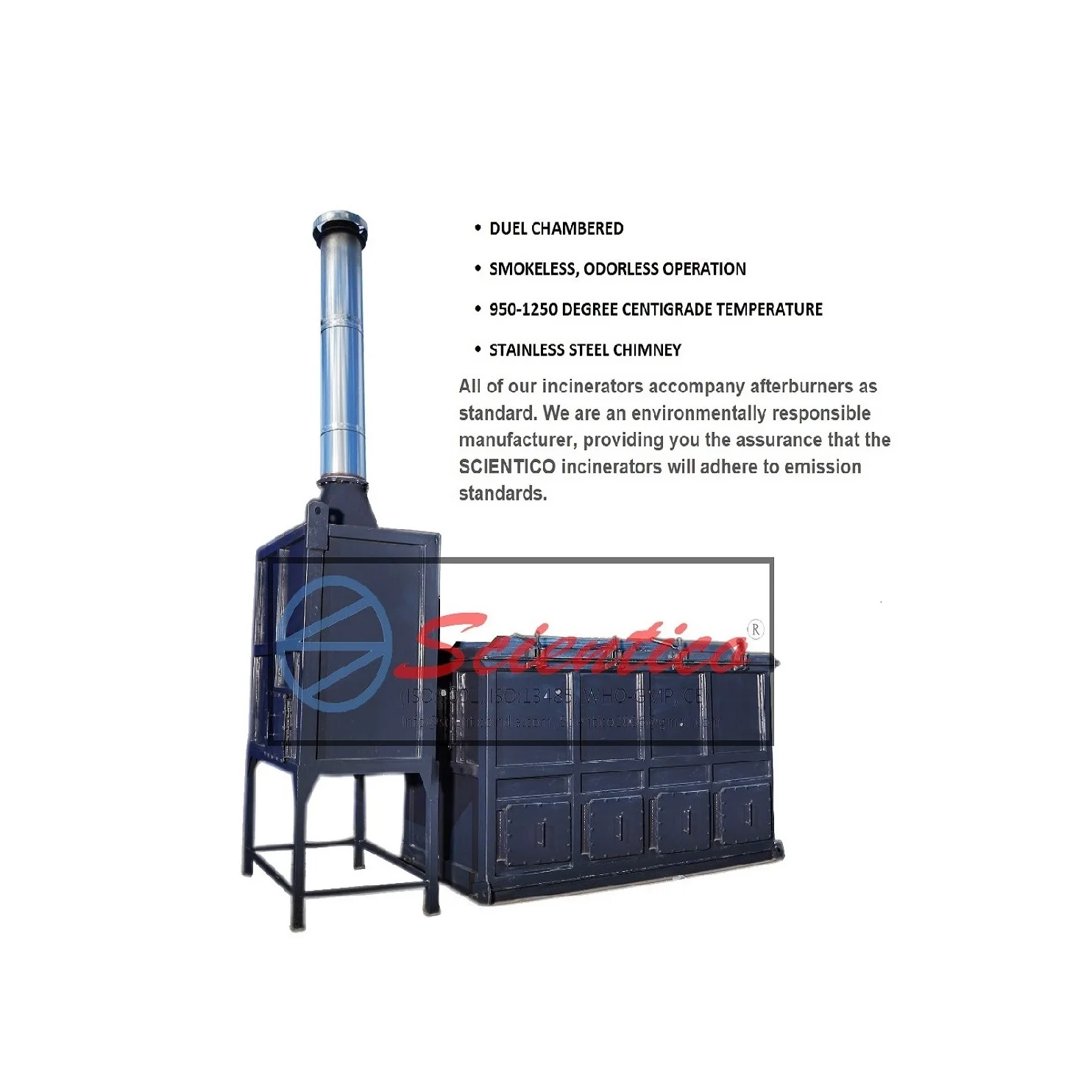 Wholesale Export Price Waste Burning Animal Incinerator for Recycle Animal Incinerator from Indian Exporter