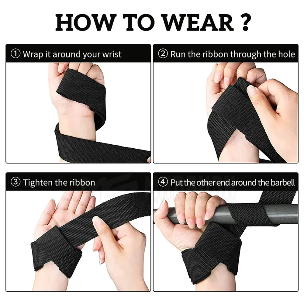 Customizable Nylon Wrist Sports Single Loop Weightlifting Straps Fitness Accessories for Training Custom Logo Neoprene Material