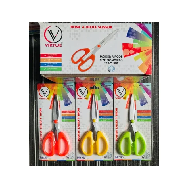 Buy Premium Quality Material Made Paper Cutting Scissors with Multi Colored For Office & School Uses By Exporters