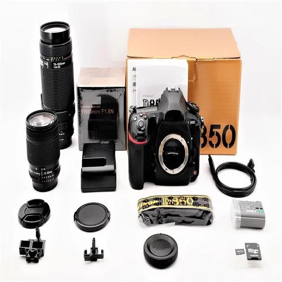 Лучшее качество D850 FX цифрового однообъективного зеркального фотоаппарата с 24-120mm f/4G AF-S ED VR объектив + 64 Гб Профессиональное видео комплект в