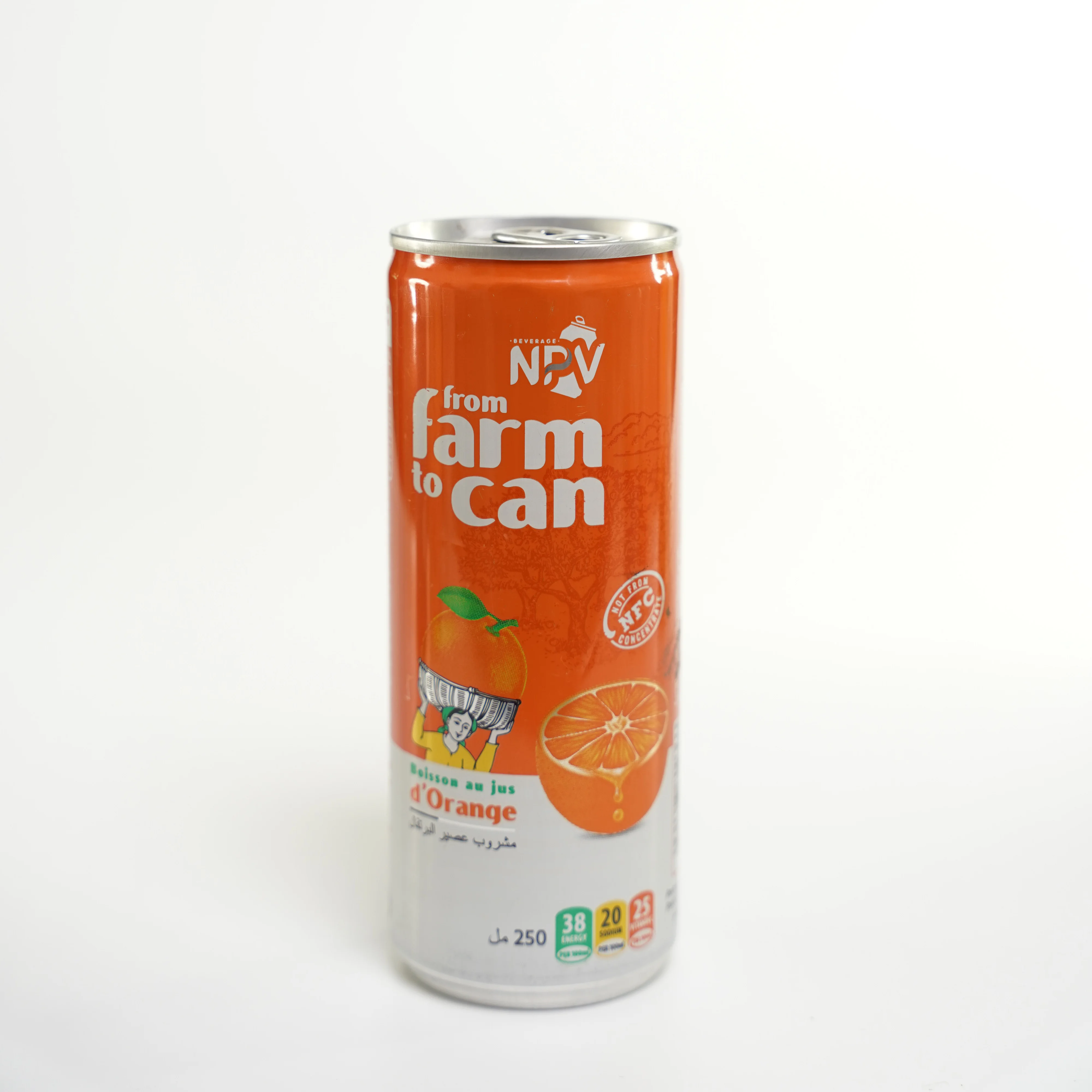 Wholesale Orange Juice 250ml Slim Can high quality and natural flavor drink Wholesale from Vietnam  exporter