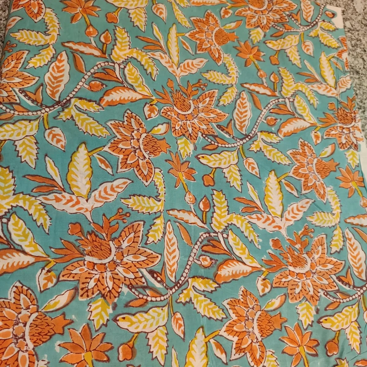 Bohemian Hand Block Printed Cotton Textile Soft and Breathable Cotton Fabric Block Printed Cotton Material for Crafts Bulk order