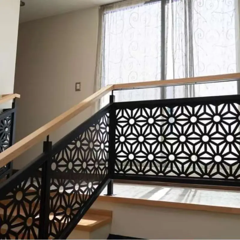 Customized Laser Cut House Balcony or Stair Building Decorative Railing Fence