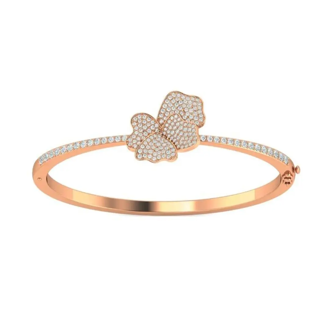 Latest Design Diamond Bangle For Women 18k Gold Bangle for Women, Bracelets for Women Moissanite Diamond Bangle