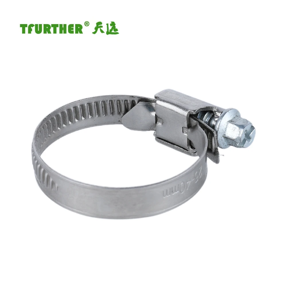 SS 201 304 316 stainless steel American type of hose clip hydraulic heavy duty quick release hose clamp