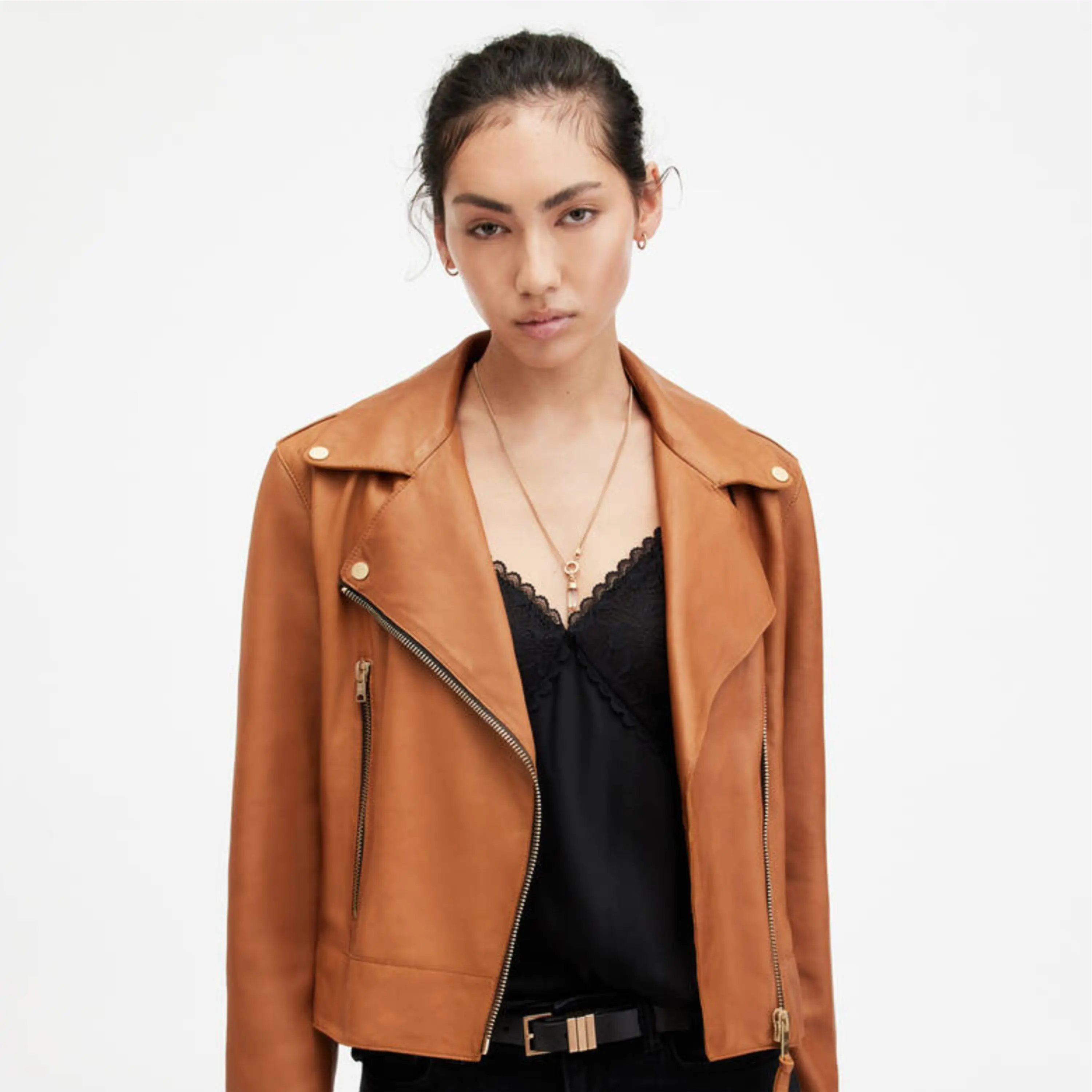 2024 New Arrivals Women Outdoor Leather Jackets Waterproof High Quality Ladies Winter Leather Jackets