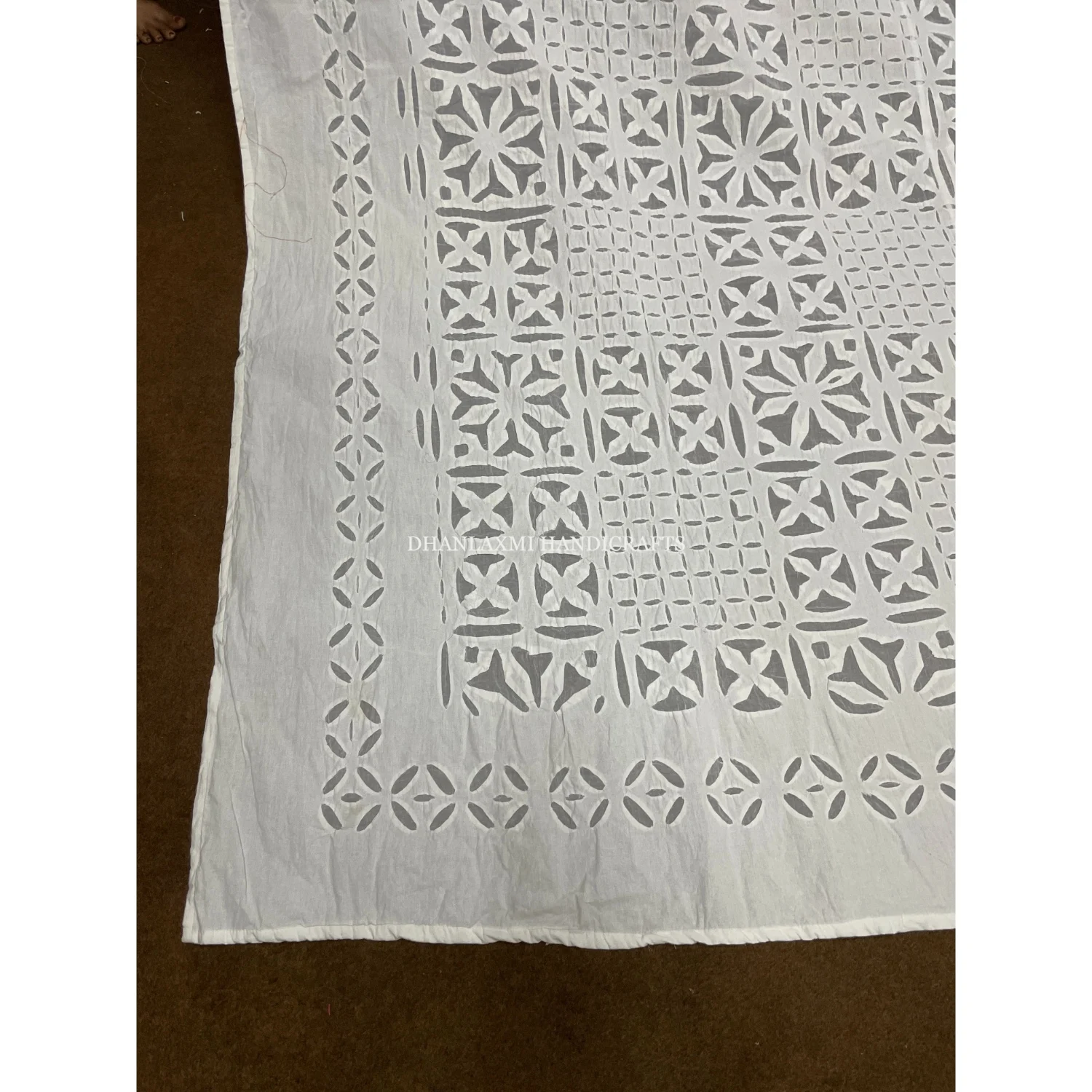 Indian Jaipuri Design Luxury Cotton Bed Sheet Handmade Applique Bed Cover Wholesale Size Bedsheet Bedspreads & Coverlets