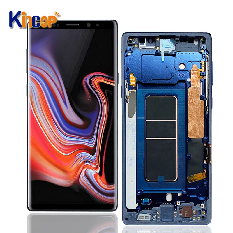 Mobile Phone LCD For Samsung Galaxy Note 9 with Frame N960F N960U LCD Screen Display Digitizer Assembly for Note 9 LCD Con Marco