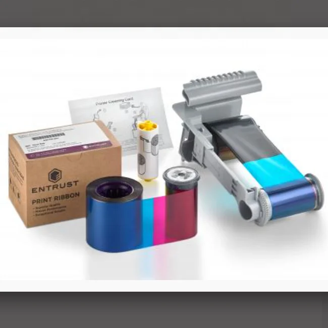 Datacard DS1 and DS2 Plastic ID Card Printer Ribbon Datacard 525100-002 YMCKT Colour Ribbon