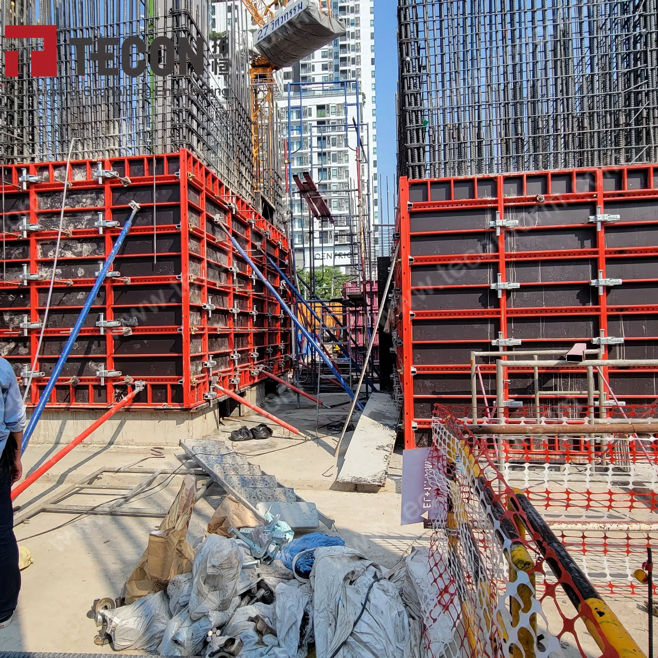 TECON Concrete Shuttering Steel Frame Formwork System with Plywood