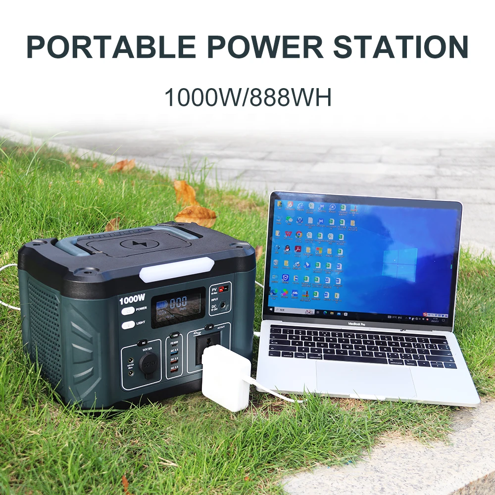 SZSSTH 500W 1000W Camping Rv Power Bank Energy Storage System Solar Generator 1000Wh Lithium Battery Portable Power Station