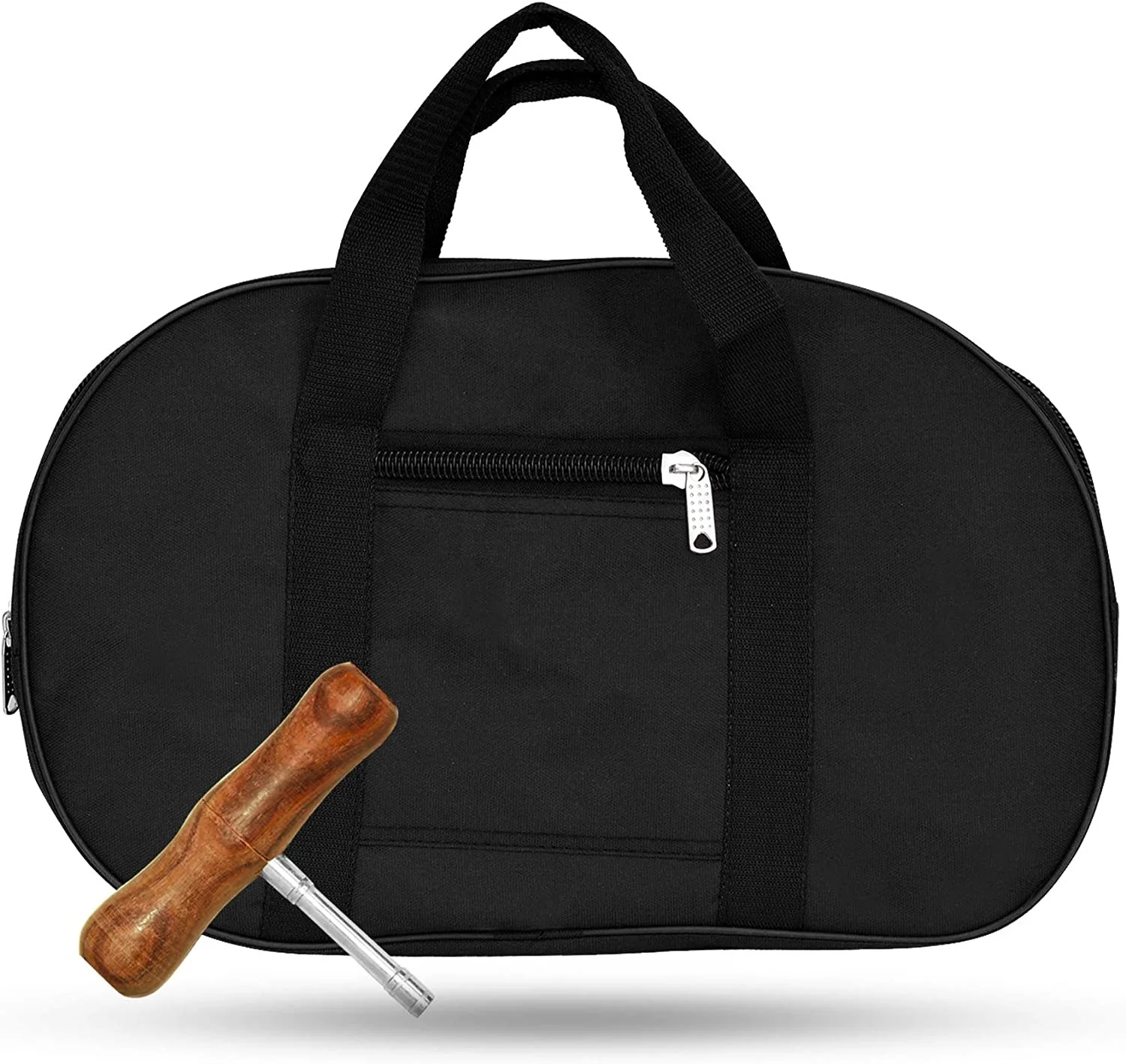 10 Metal Strings lyre harp Engraved Floral Golden/Green Design tuning key Carrying bag