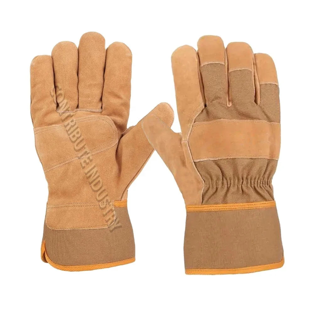 Safety Hand Protection Construction Gloves  Canadian Rigger Welding Gloves Cow Split Leather Working gloves