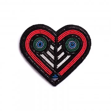 new fashion  hand embroidery bullion wire brooch HAND  fashion brooch custom made jacket patches heart pin#00017