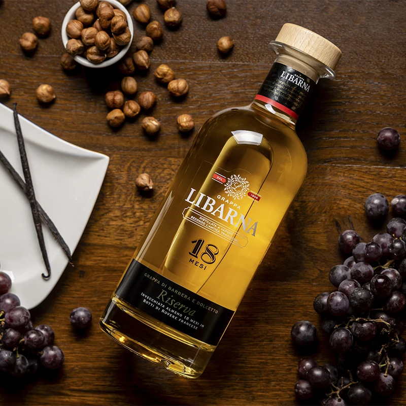 Высшее качество линейки Сделано в Италии флакон Grappa Libarna Barber и Dolcetto zero VA 6 x 0 70 мл готов для