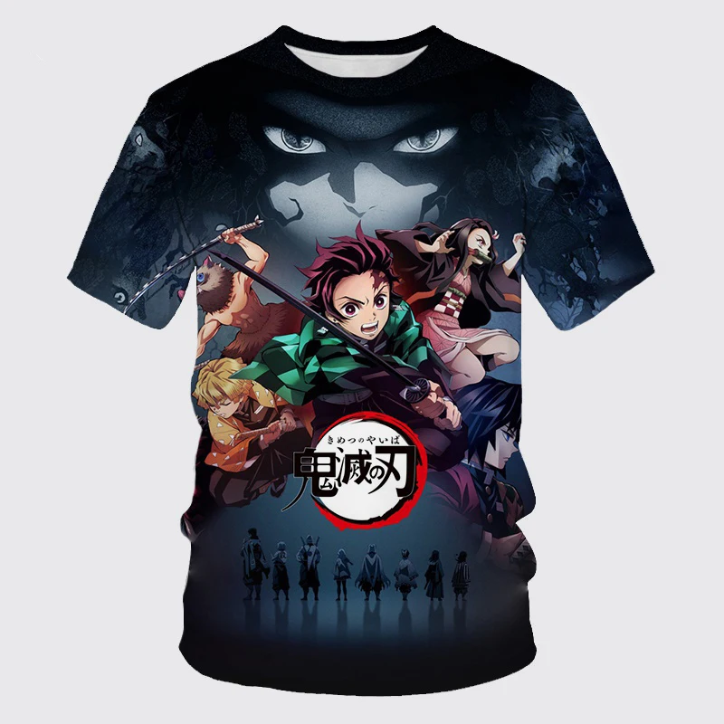 Free Shipping 3D Cartoon Shirt From Men Anime Demon Slayer T-Shirt Digital Printing Tops Men All Over Print tshirts Tees T-Shirt