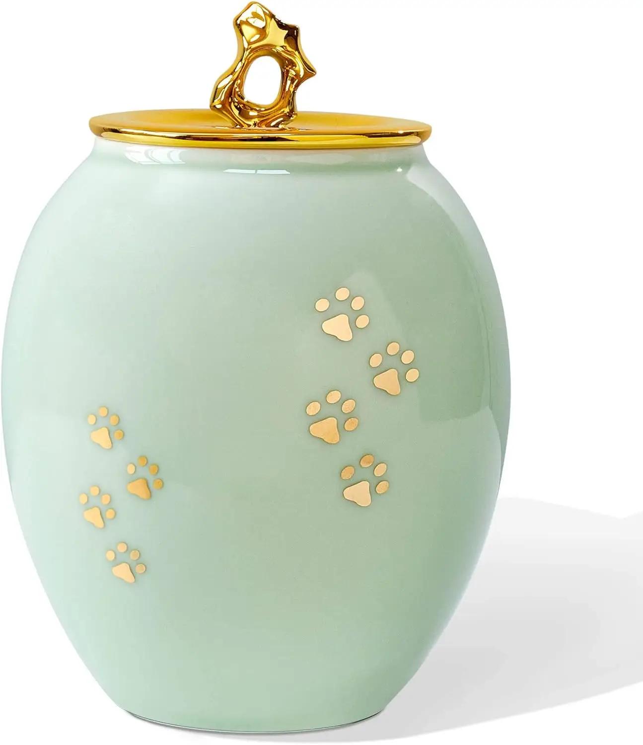 Metal Ashes Urns For Funeral Uses With Embossed Color for Preserving Memories Royal with Golden Lid Indian Exporter Low Price