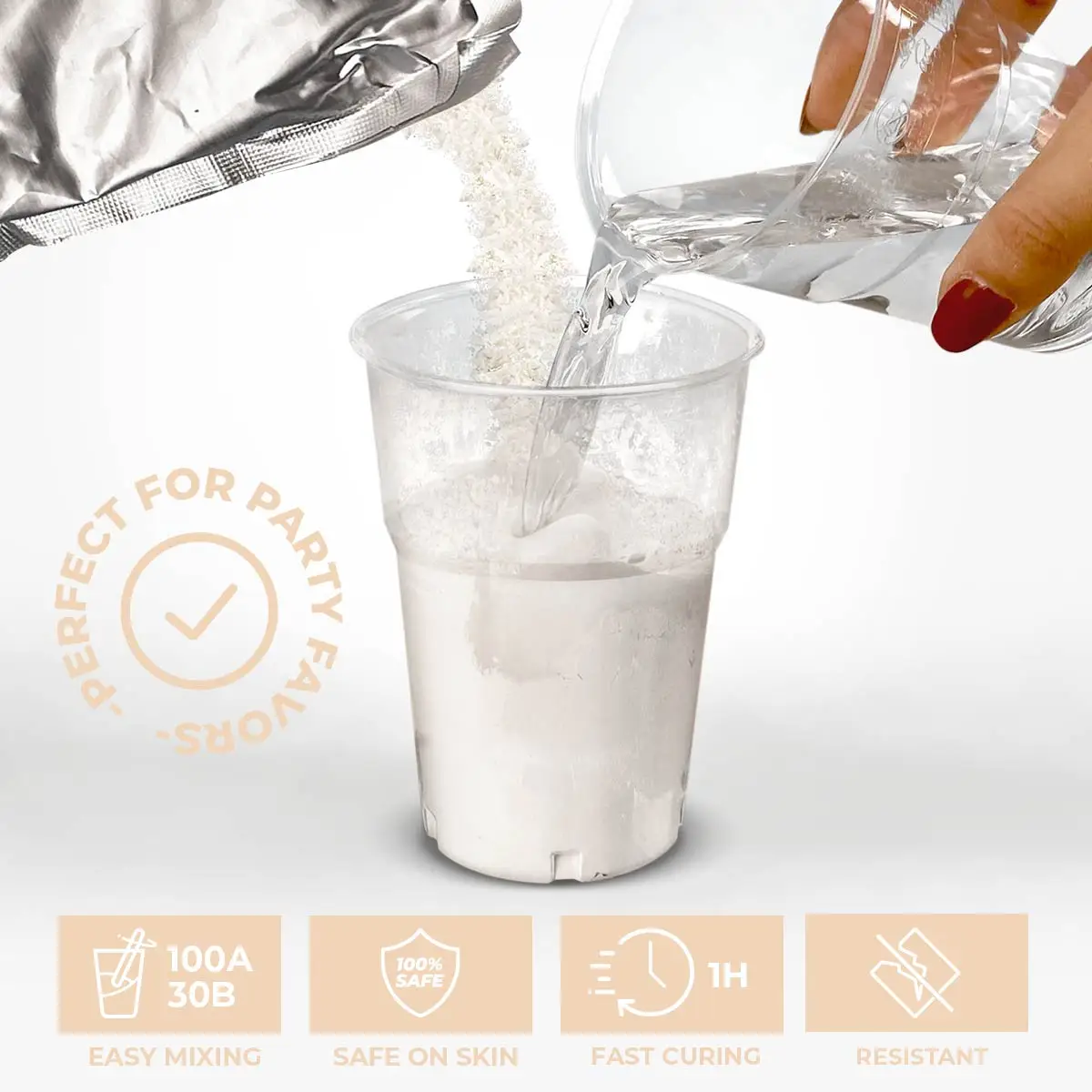 FIL CERAMIC - Plaster of Paris Non-toxic chalk powder, to be mixed with water, ideal for small objects