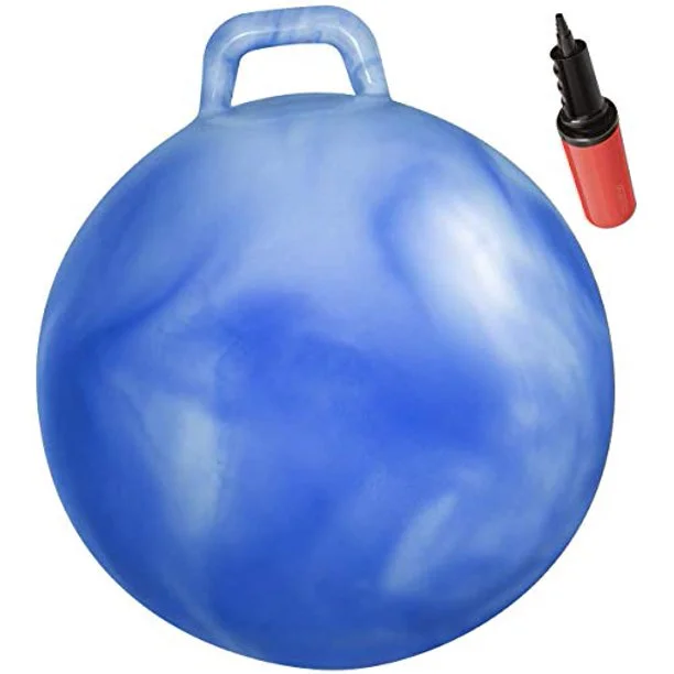 2023 new design good quality  45cm hopper ball with handle for children hopper balls