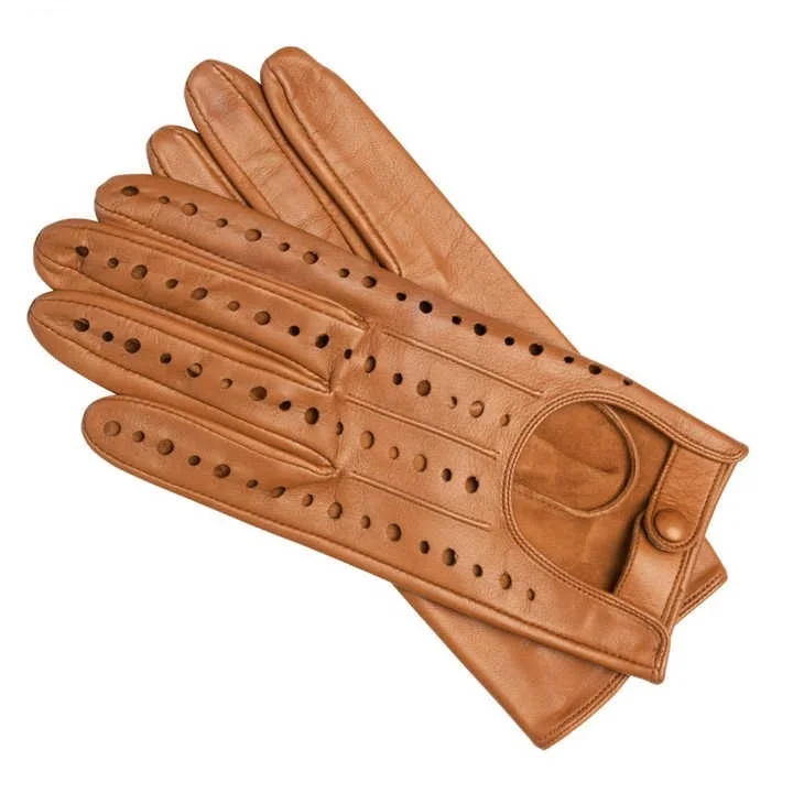 Wholesale Men Deerskin Leather Gloves Mens Driving Motorcycling Gloves Custom Sheepskin Driver Gloves Factory