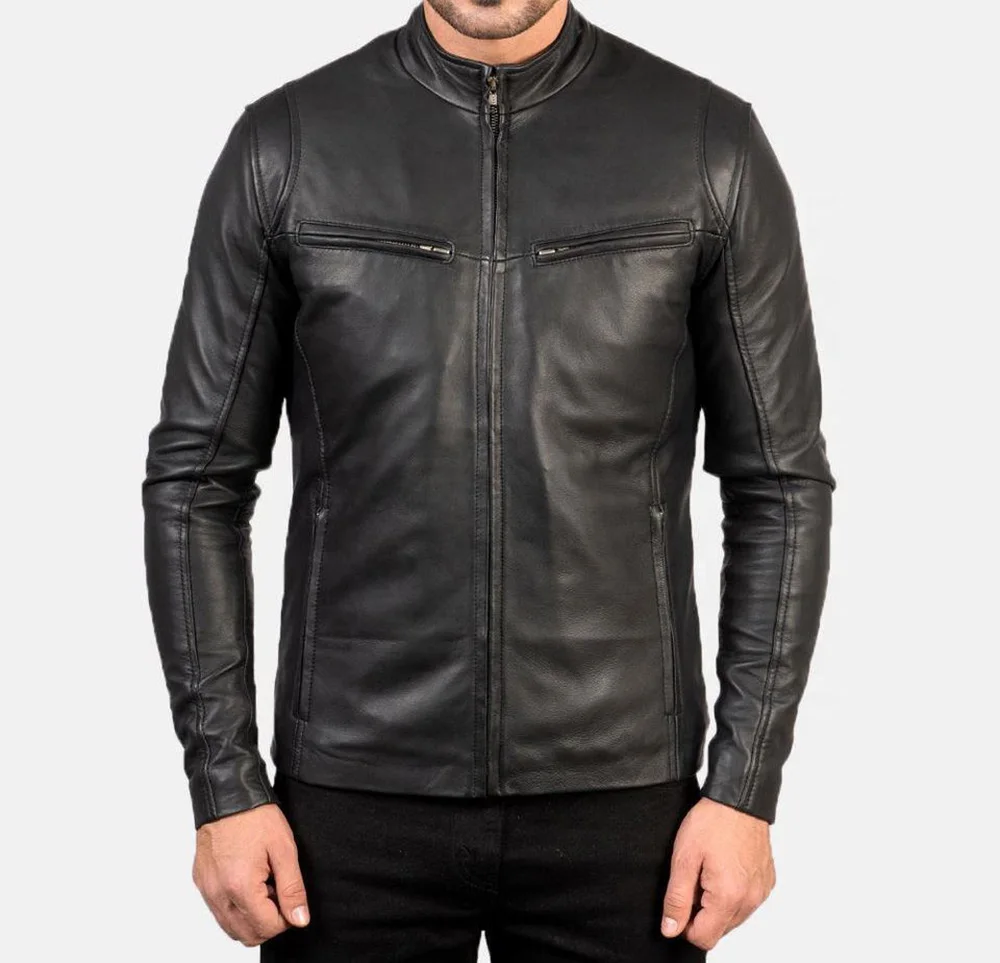 Fully Customized Genuine Cowhide Buffalo Men Leather Jackets Made in Sialkot Pakistan