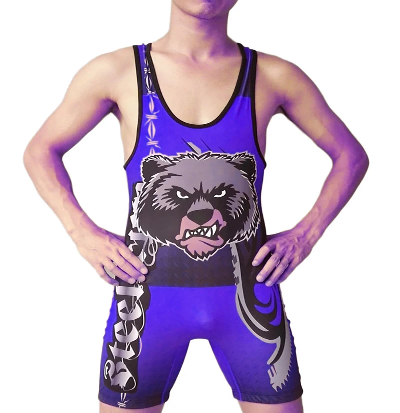 Custom Logo Sublimation Sportswear Weightlifting Youth Singlet Suit Wrestling Singlet 100% customized suit latest designs