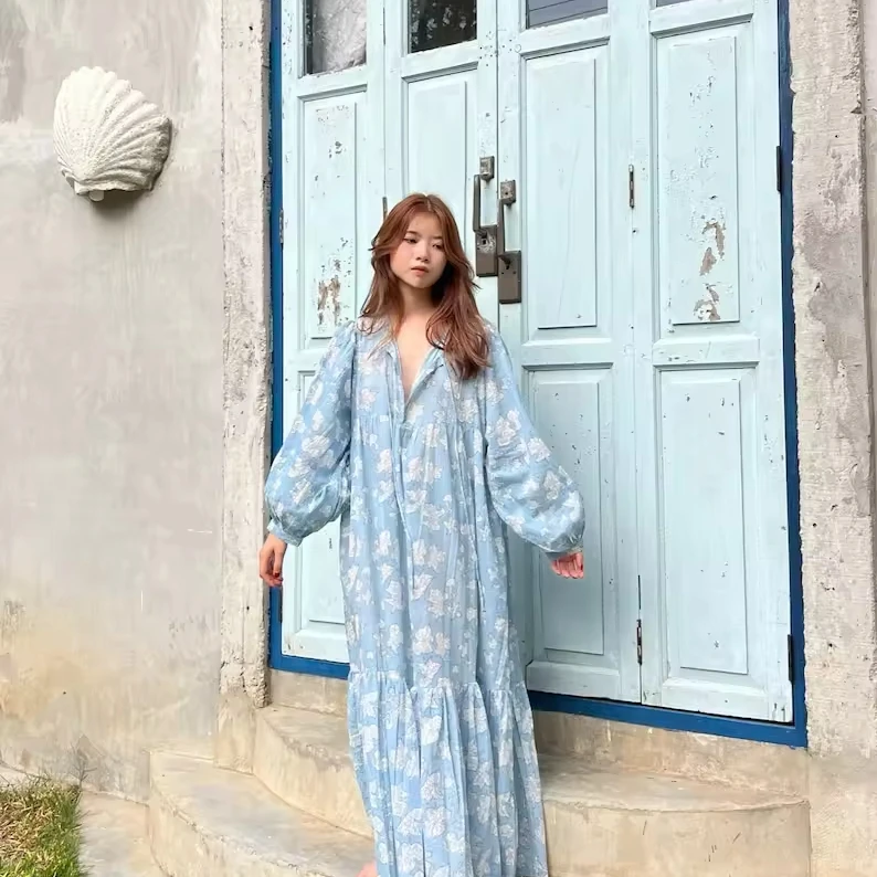 Latest Designed Top Grade Material Made Newly Arrival Trendy Style For Sale By Exporters 2024 New Long Tie-Dye Summer Boho