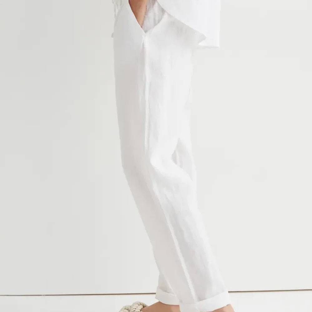 Women Trouser 100% Linen Cotton Palazzo Shirt Set For women Customize Color