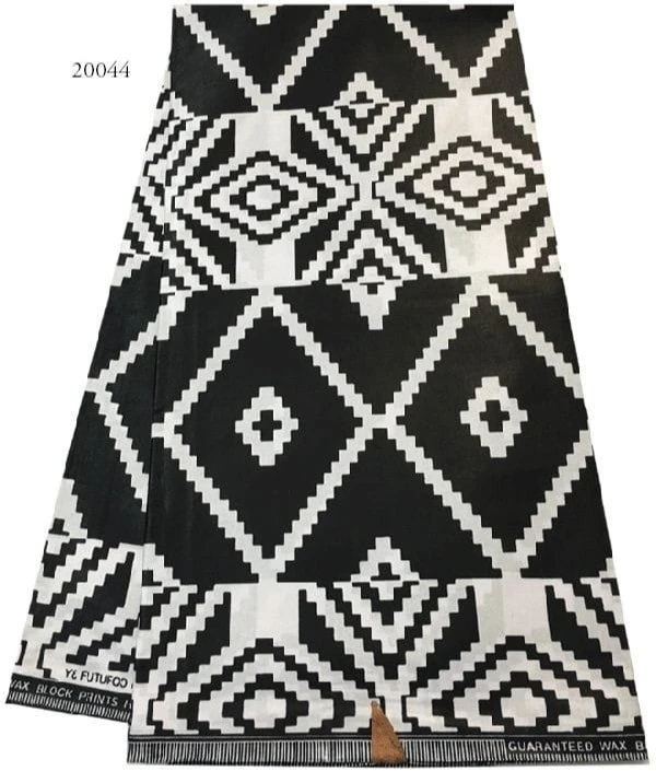 African Block Print Cambric Fabric, Bright Multicolor Pattern High-Quality Cotton Perfect for Traditional and Modern Style Craft