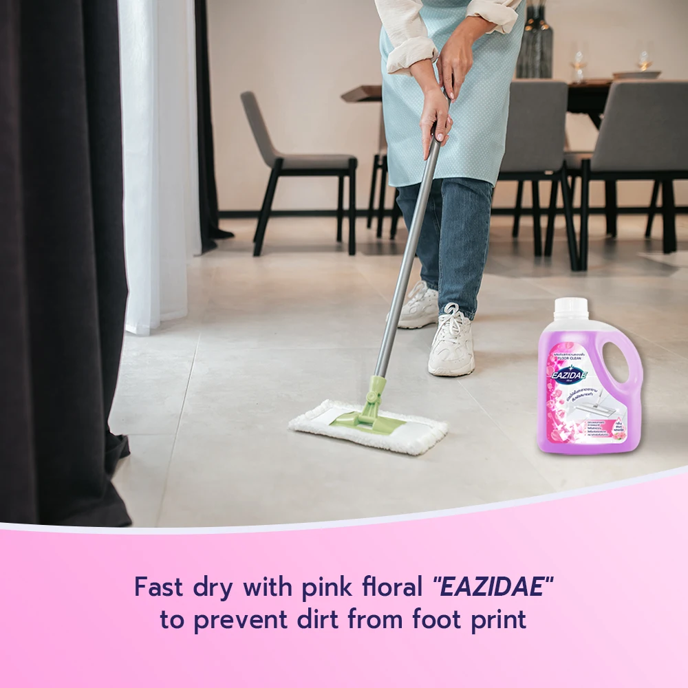 EAZIDAE FLOOR CLEAN 1000 ML. PINK FLORAL SCENT THAI PRODUCT
