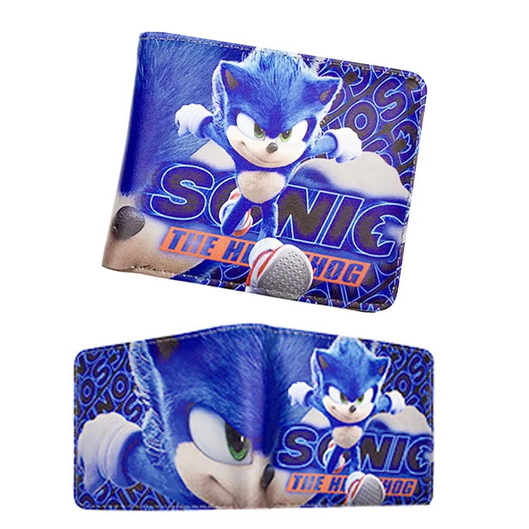 Anime Sonicc student Men and women PU leather coin purse man card wallet