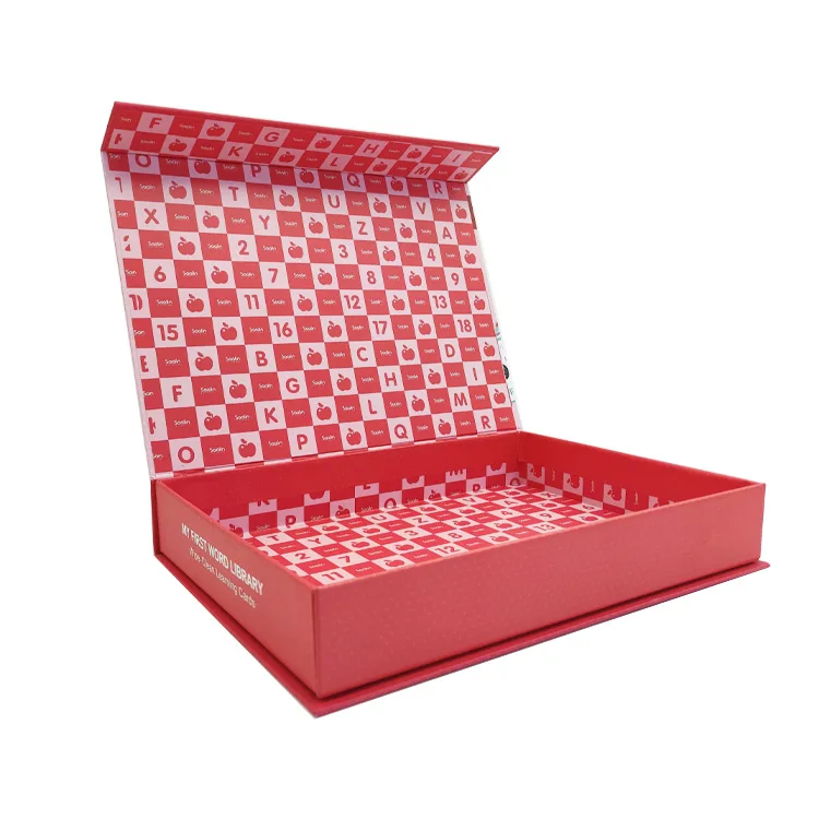 Wholesale Custom Color Printed Paper Low Price Magnetic Closure Kids Toy Playing Cards Book Organizer Box