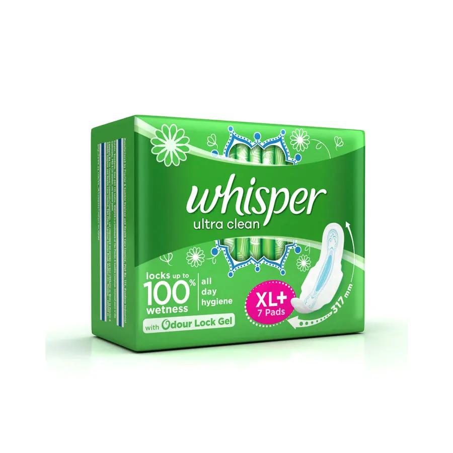 Whisper Maxi Nights Wings Heavy Flow Sanitary Pads for Women - Designed for heavy flow during the period