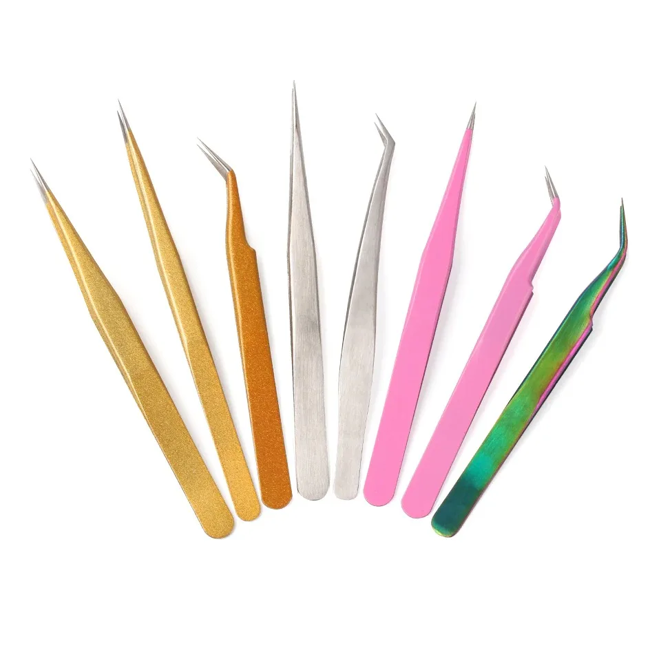Eyelash Tweezers For Eyelash Extension High Quality Custom Logo Professional Eyelash Volume Tweezers